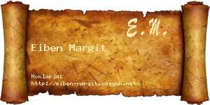 Eiben Margit névjegykártya